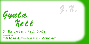 gyula nell business card